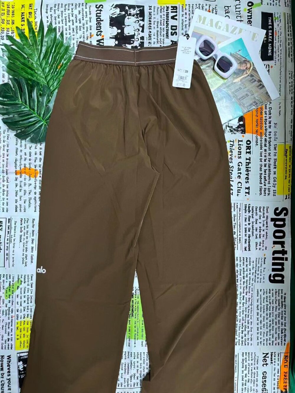 NWT🔖ALO Yoga Suit Up Trouser Coffee Brown (Regular) ✨Minimalist Style - Picture 4 of 8